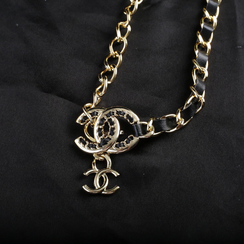 CHANEL 25S CHAIN BELT IN BLACK CALFSKIN 612710