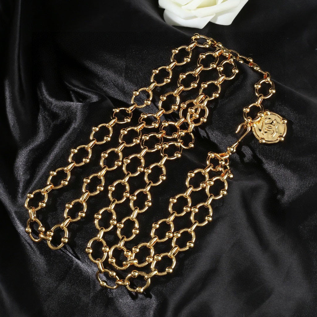 CHANEL 25S CHAIN BELT IN GOLD METAL 615891