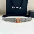 CHANEL 25S BELT 30 MM IN GREY CALFSKIN 616964