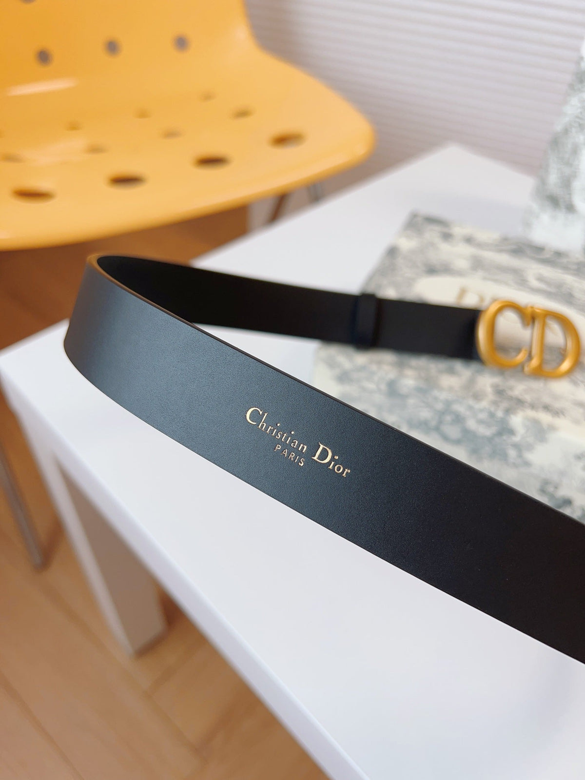 DIOR 25S BELT 30 MM IN BLACK CALFSKIN 613182