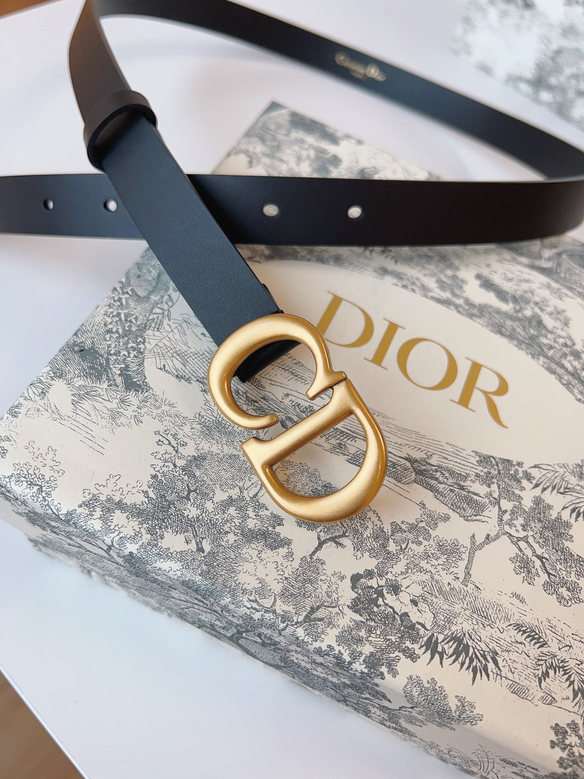DIOR 25S BELT 20 MM IN BLACK CALFSKIN 613185