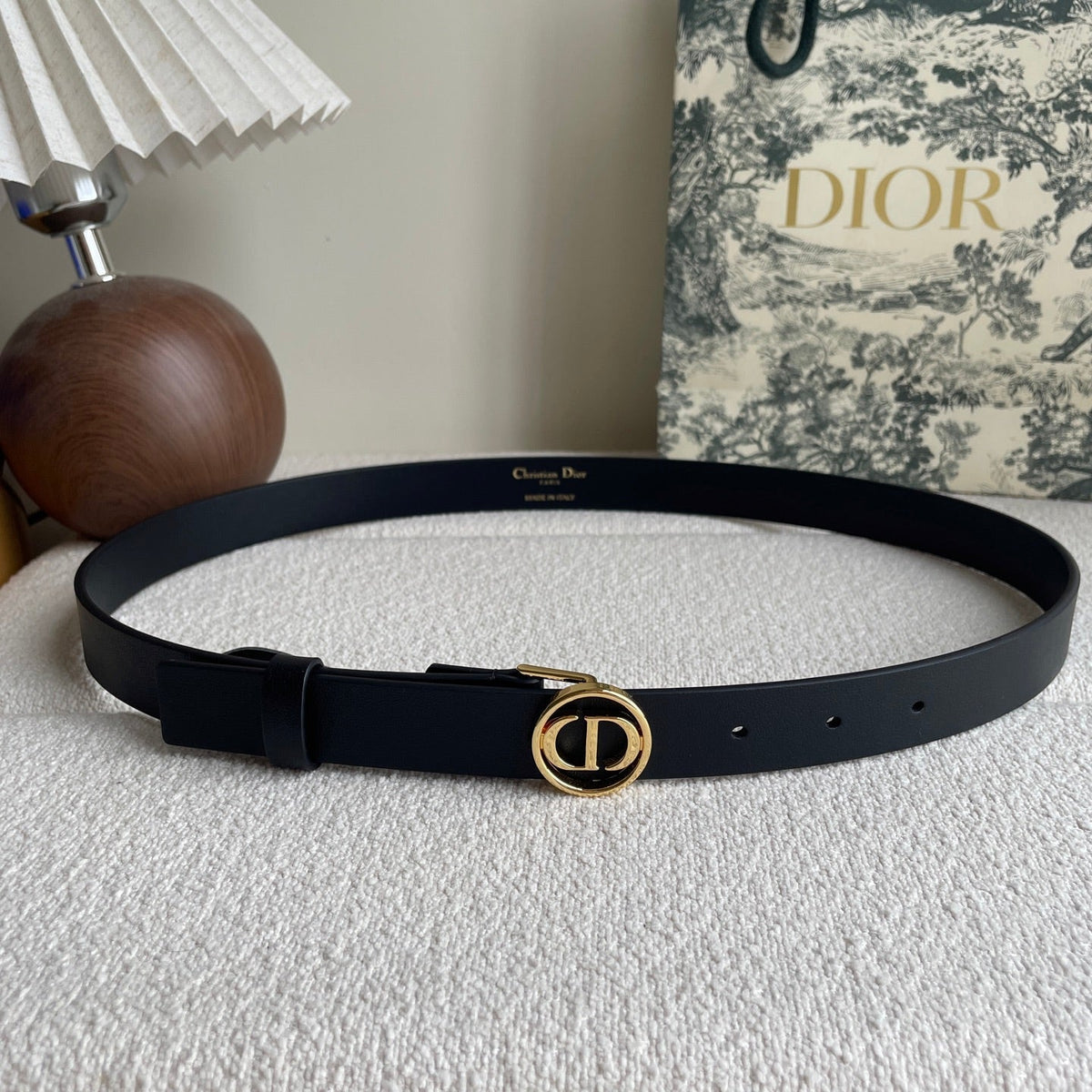 DIOR 25S BELT 25 MM IN BLACK CALFSKIN 572165
