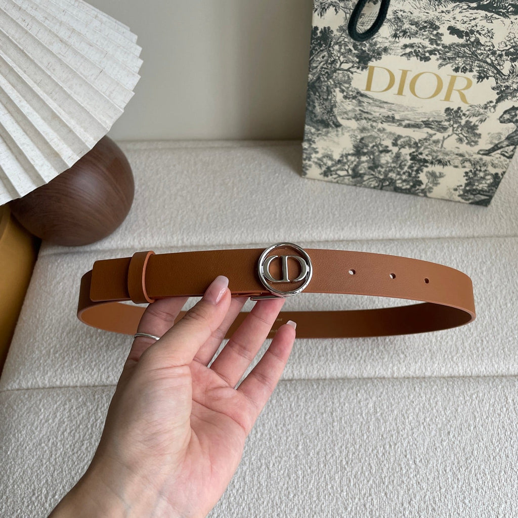 DIOR 25S BELT 25 MM IN BROWN CALFSKIN 572161
