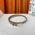 DIOR 25S BELT 20 MM IN BEIGE-GREY CALFSKIN 595247