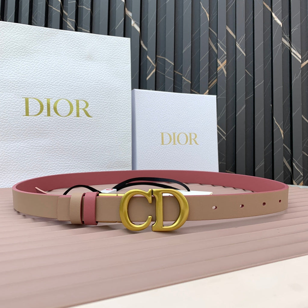 DIOR 25S BELT 20 MM IN MUTED PINK CALFSKIN 568719