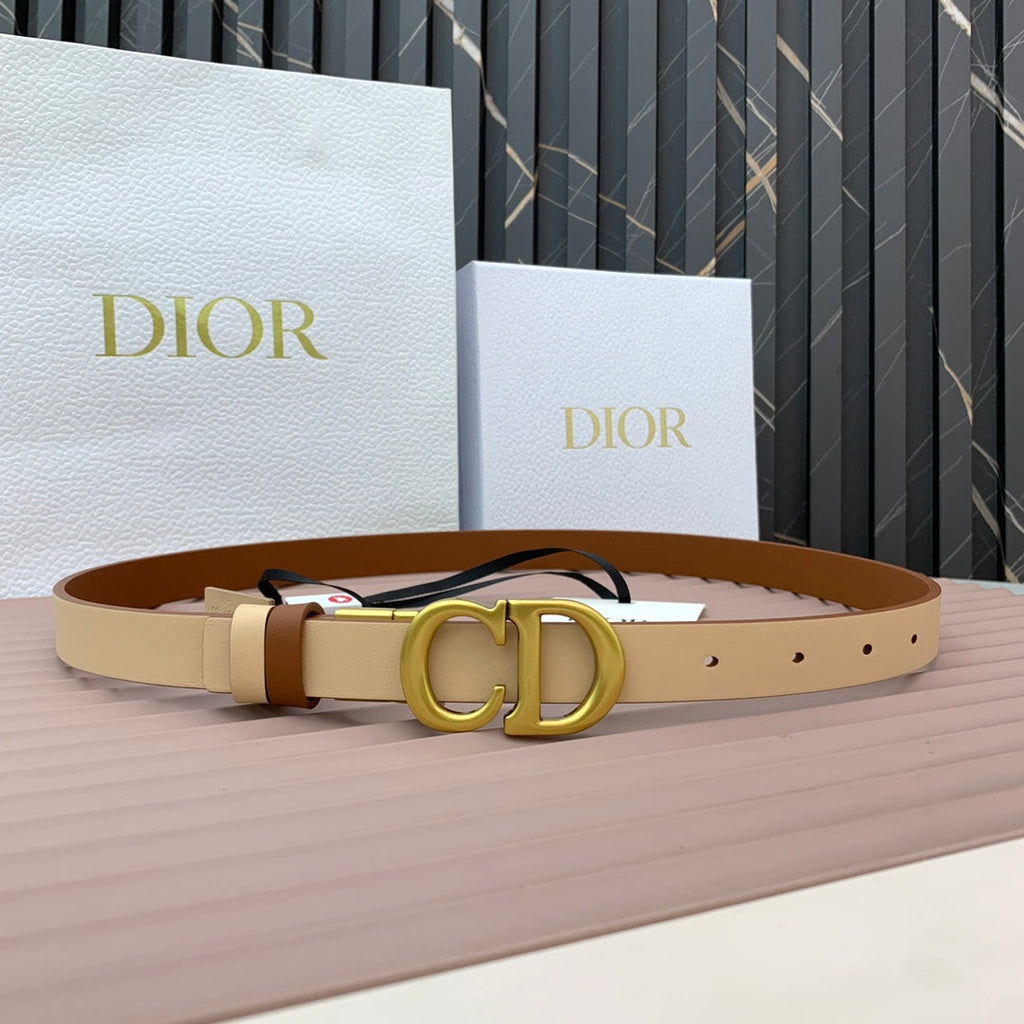 DIOR 25S BELT 20 MM IN BROWN CALFSKIN 568721